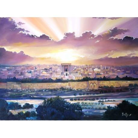 Jewish Canvas Art Painting Reproduced 48 x 72" 