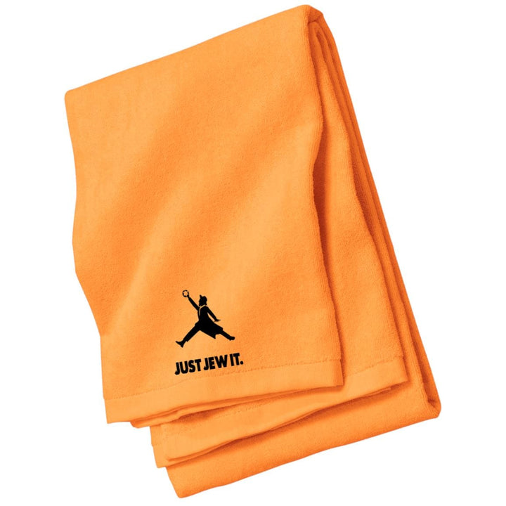 Jewish Embroidered Beach Towels Towels Orange One Size 