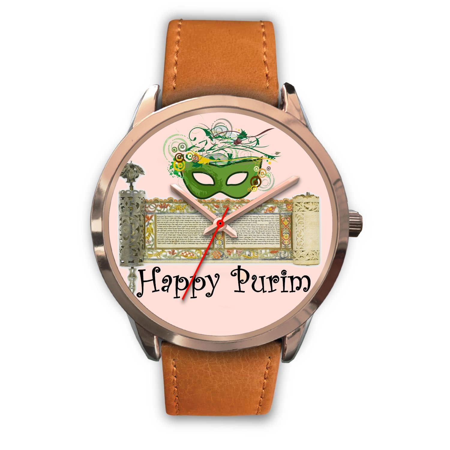 Jewish Purim Gift Watch Rose Gold Purim Timepiece ahuva