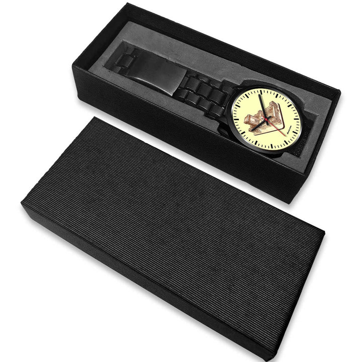 Jewish Solomon Temple Wristwatch - Black Black Watch 