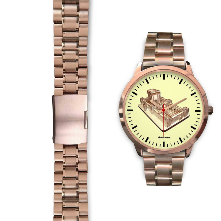 Jewish Solomon Temple Wristwatch - Rose Gold Rose Gold Watch 