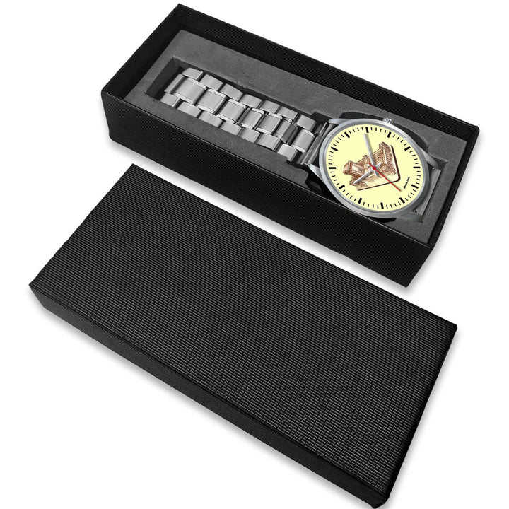 Jewish Solomon Temple Wristwatch - Silver Silver Watch 