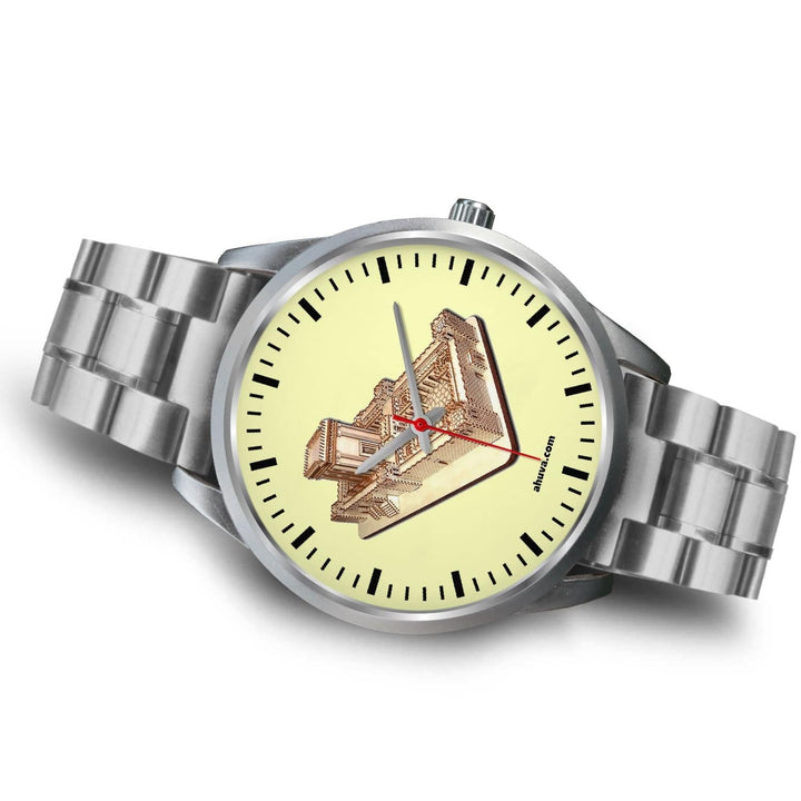 Jewish Solomon Temple Wristwatch - Silver Silver Watch 