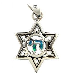 Jewish Star & Chai 18 inches Chain (45 cm) None Thanks 