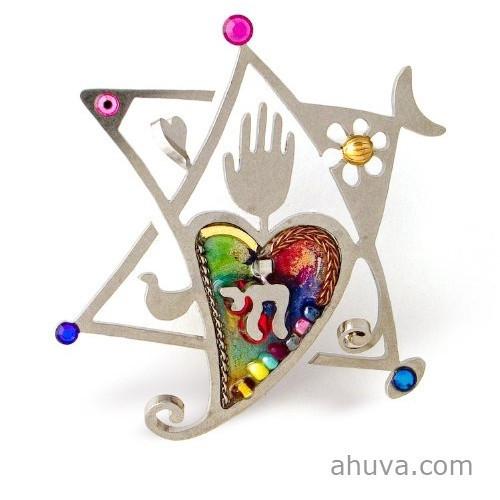 Jewish Symbols Pin 