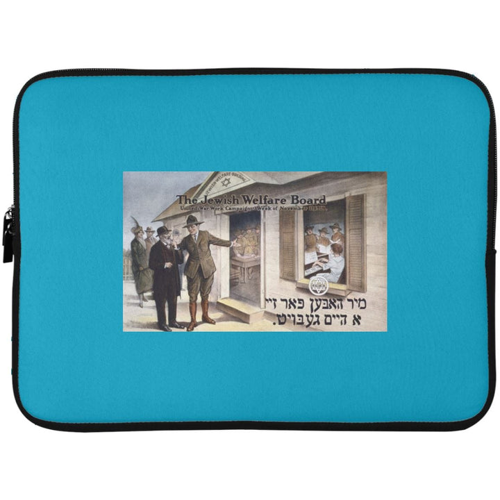 Jewish Welfare Board Laptop Sleeve - 15 Inch Laptop Cases Turquoise One Size 