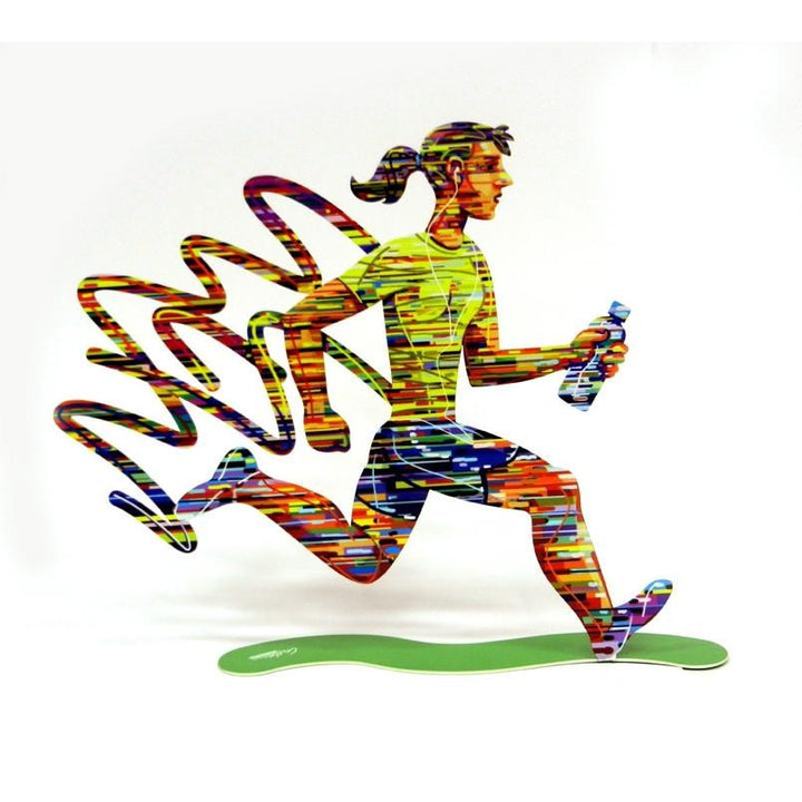 Jogger Running Laser Metal Free Standing Art 