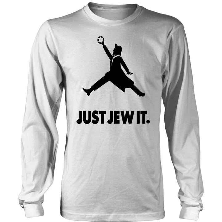 Just Jew It Sporty Shirt Tops T-shirt District Long Sleeve Shirt White S
