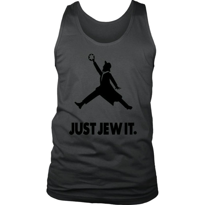 Just Jew It Sporty Shirt Tops T-shirt District Mens Tank Charcoal S