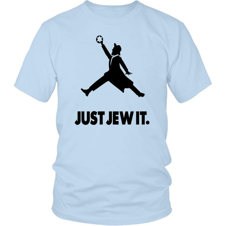 Just Jew It Sporty Shirt Tops T-shirt District Unisex Shirt Ice Blue S
