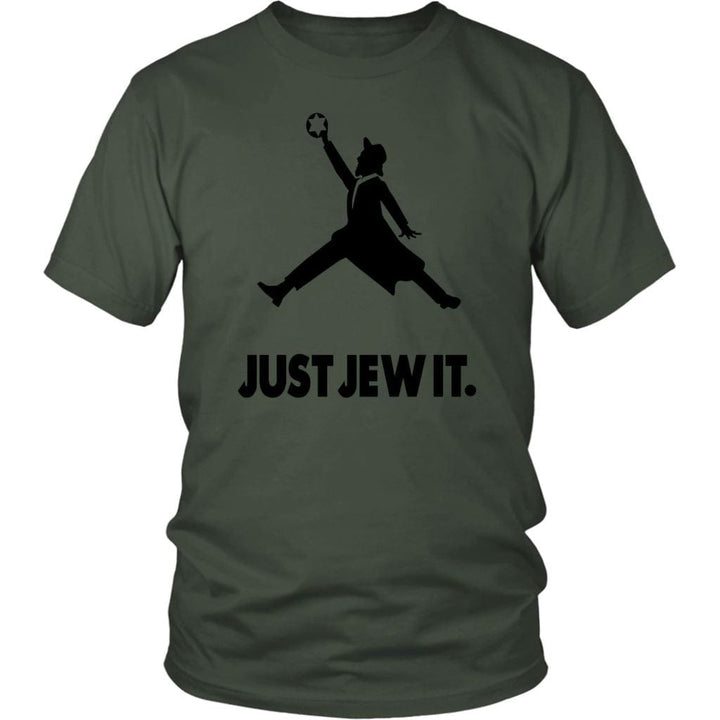 Just Jew It Sporty Shirt Tops T-shirt District Unisex Shirt Olive S