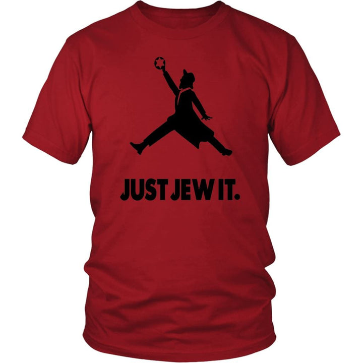 Just Jew It Sporty Shirt Tops T-shirt District Unisex Shirt Red S