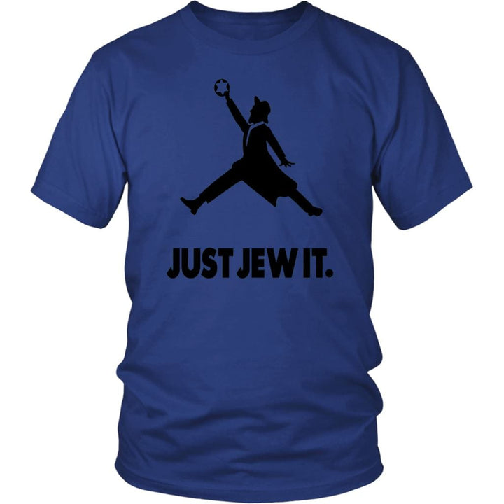 Just Jew It Sporty Shirt Tops T-shirt District Unisex Shirt Royal Blue S