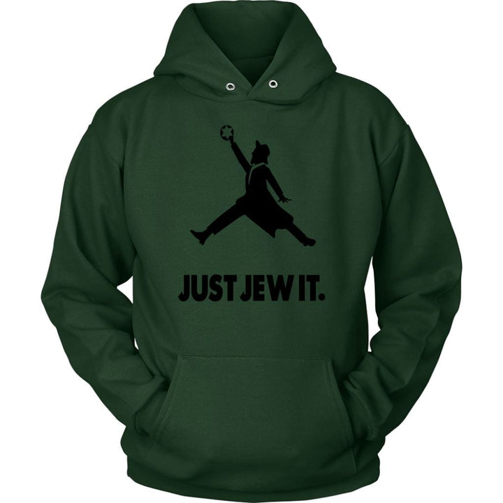 Just Jew It Sporty Shirt Tops T-shirt Unisex Hoodie Dark Green S