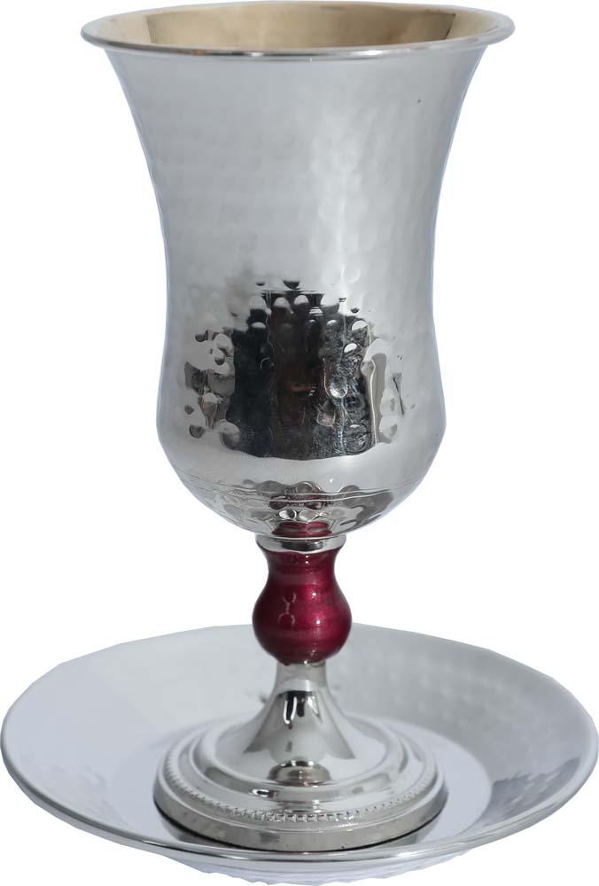 Kiddush Cup Hammered with Gold Kiddush Sets 