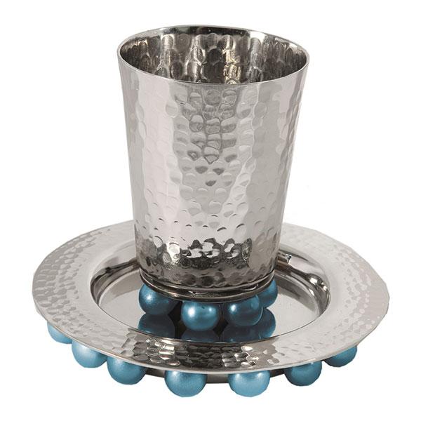 Kiddush Cup + Nickel Balls - Turquoise 