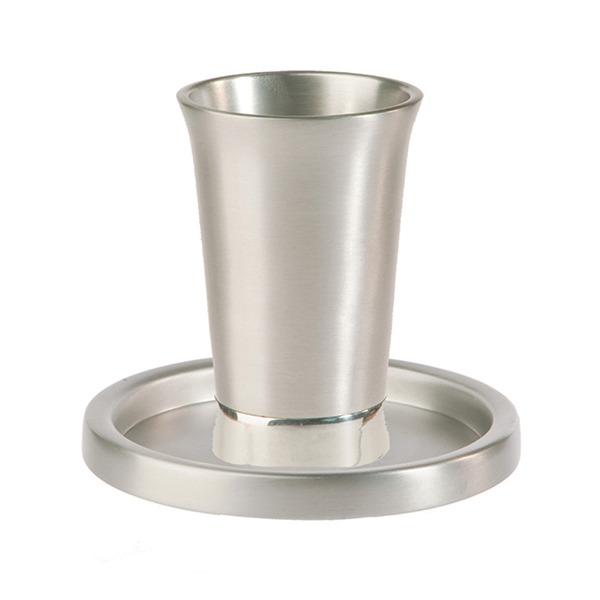 Kiddush Cup + Plate - Aluminium 