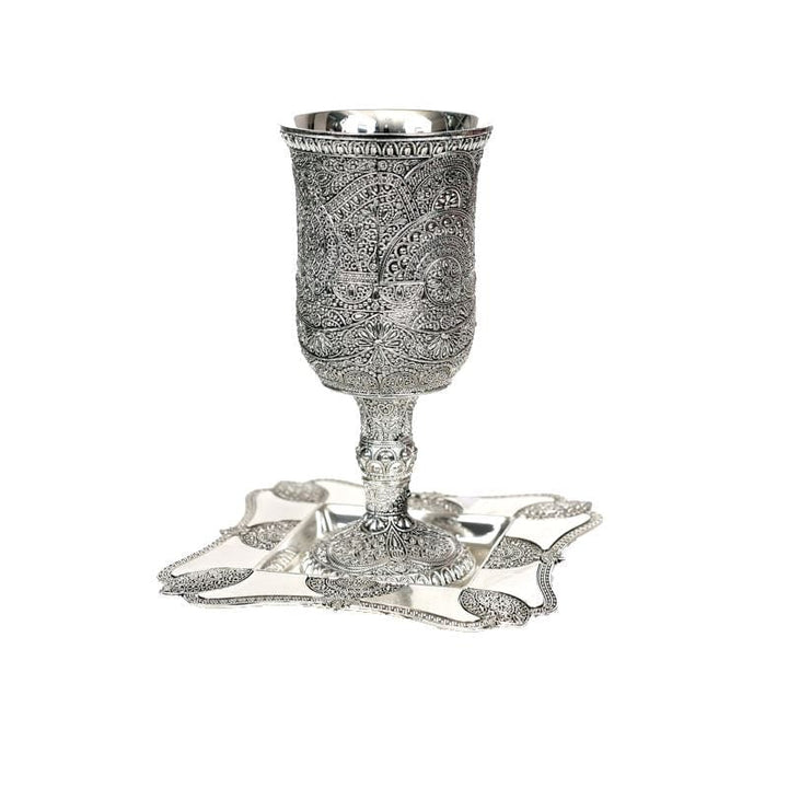 Kiddush Cup With Leg Filigree 