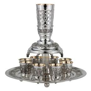 Kiddush Fountain For 8 Sterling Silver 