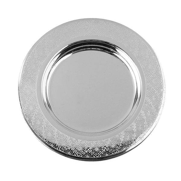 Kiddush Tray Diamond Design 925 Silver Coated 5" Elygant 