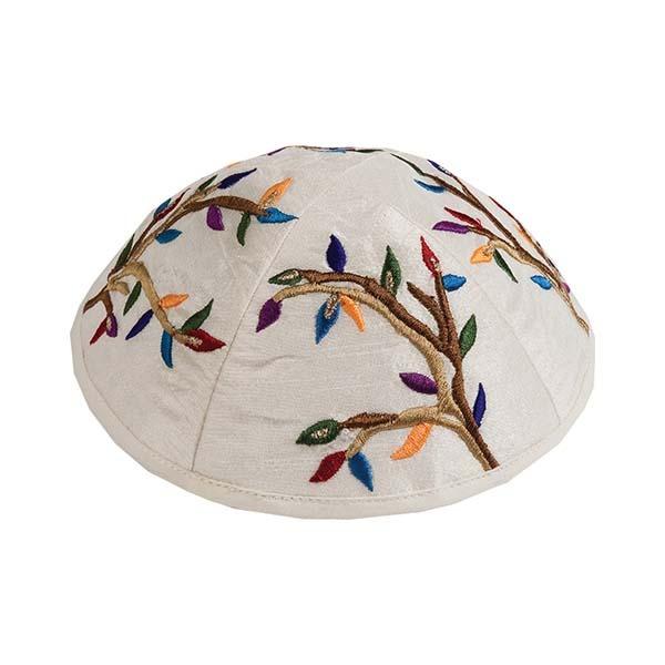 Kippah - Embroidered - Tree of Life - Multicolor 
