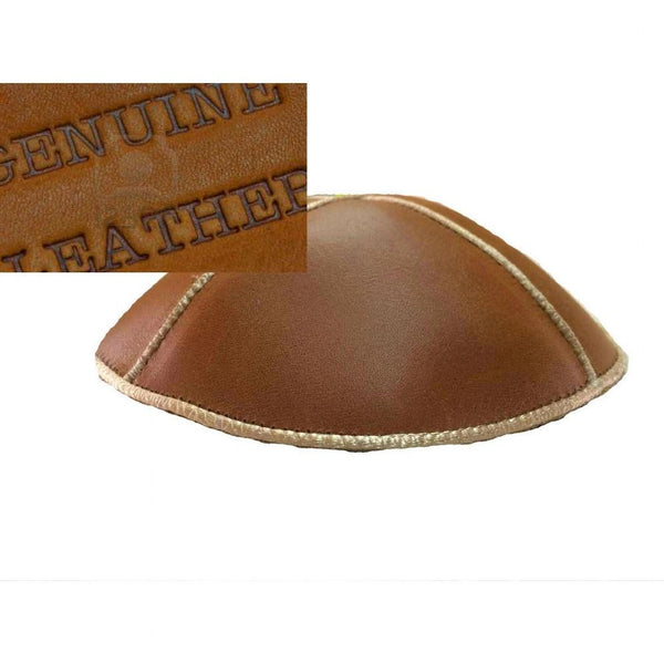 Kippahs - Leather, Genuine Thick Vintage Kippahs Chocolate 