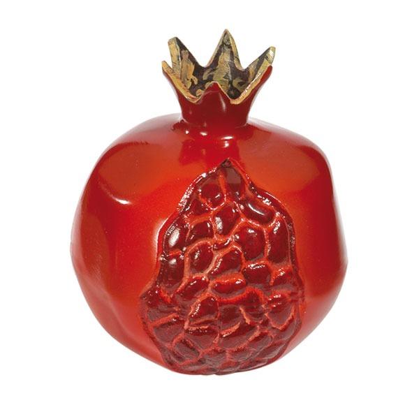 Large Aluminium Pomegranate - Closed - Red 