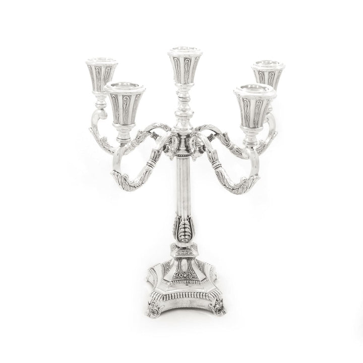 Large Candelabra 5 Candles Shabbat 