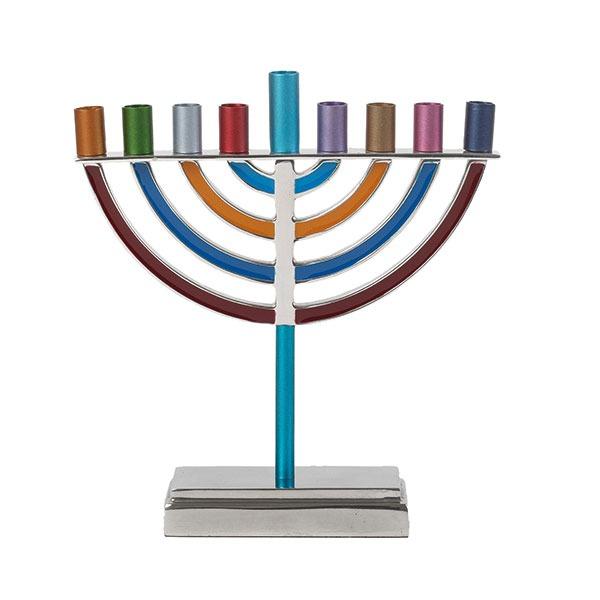 Large Classic Hanukkah Menorah - Multicolor 