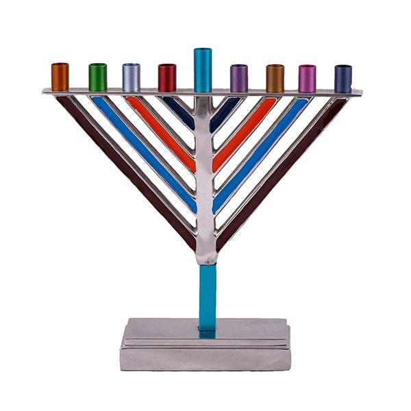 Large Hanukkah Menorah - Chabad - Multicolor 