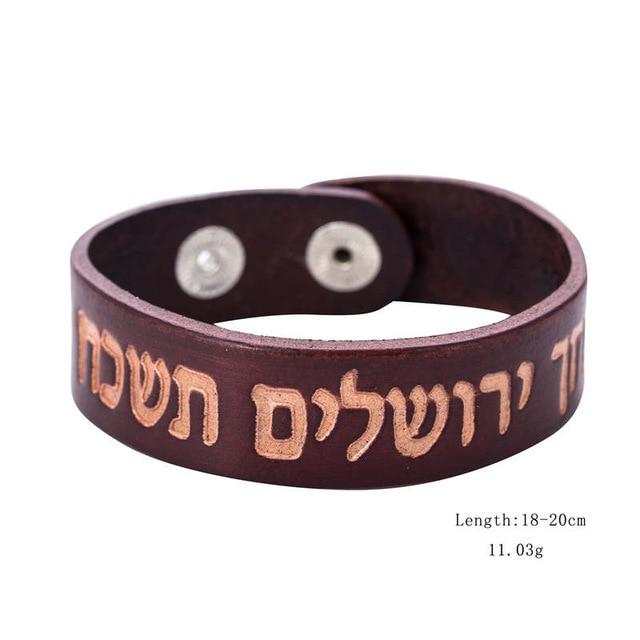 Leather Bracelets Amulet Jewelry Jewish Jewelry 3 