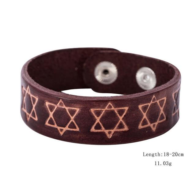 Leather Bracelets Amulet Jewelry Jewish Jewelry 4 