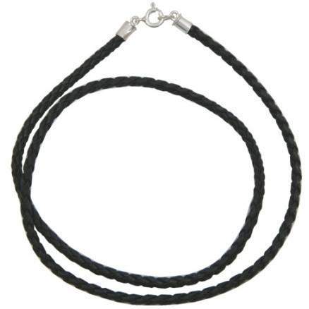 Leather Chains Silver Clasp Black Brown Brown 