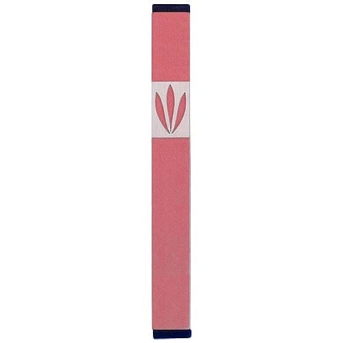 LEAVES SHIN MEZUZAH - MEDIUM Mezuzah Pink - MZ-204 