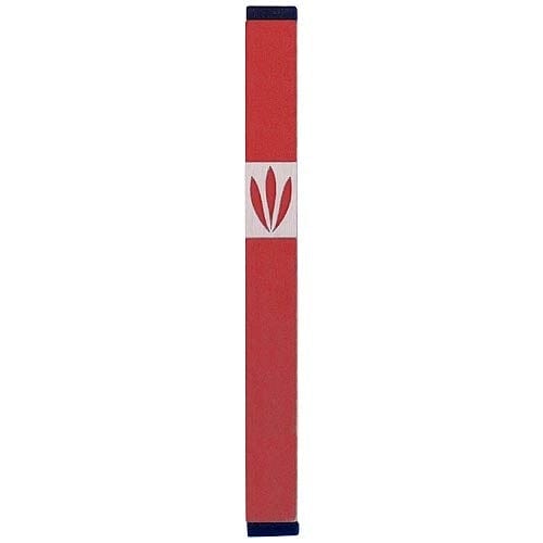 LEAVES SHIN MEZUZAH - XL Mezuzah Red - MZ-223 