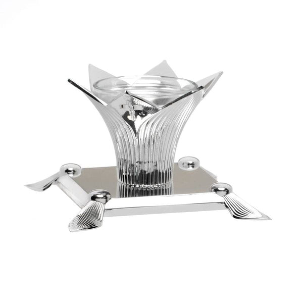 Light Salt Holder with Lily Silver Plating Novell Collection 