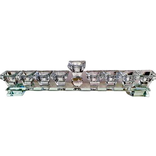 Lily Art - 10016 - Natural crystal Menorah 41x15 cm Judaica Art Gifts 