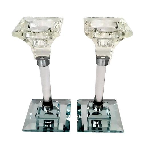 Lily Art - 10100-crystal candlestick with 17 cm Judaica Art Gifts 