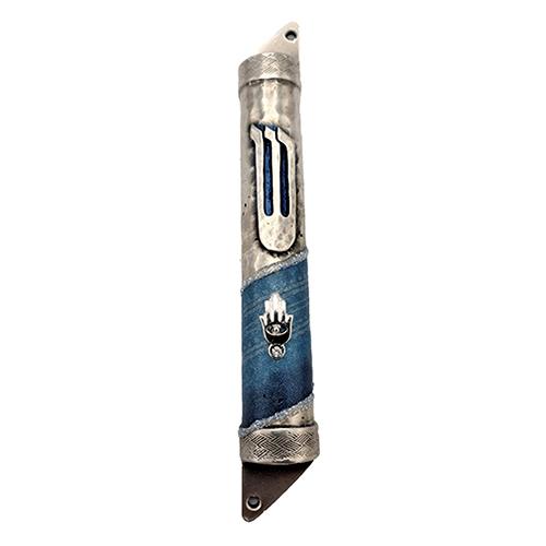 Lily Art - 10403 - Round pewter mezuzah 542 10 cm Judaica Art Gifts 