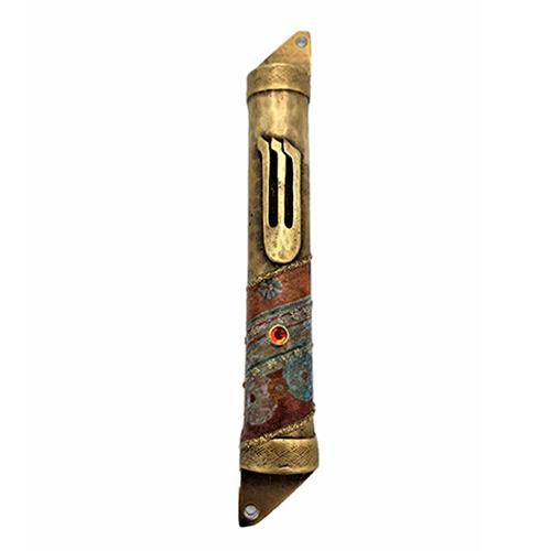 Lily Art - 10412 - Round pewter mezuzah 543 10 cm Judaica Art Gifts 