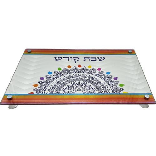 Lily Art - 10722-shabat tray with legs Judaica Art Gifts 