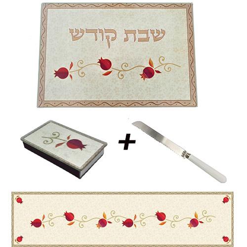 Lily Art - 120- shabbat set Judaica Art Gifts 