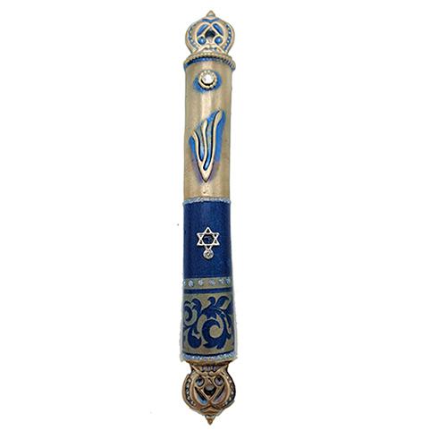 Lily Art - 12402 - Pewter Mezuzah Mezuzah 547 12 cm Decorated Judaica Art Gifts 