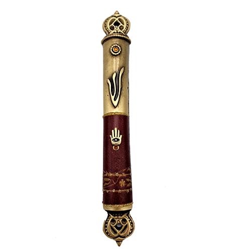 Lily Art - 12405 - Pewter Mezuzah Mezuzah 547 12 cm Decorated Judaica Art Gifts 