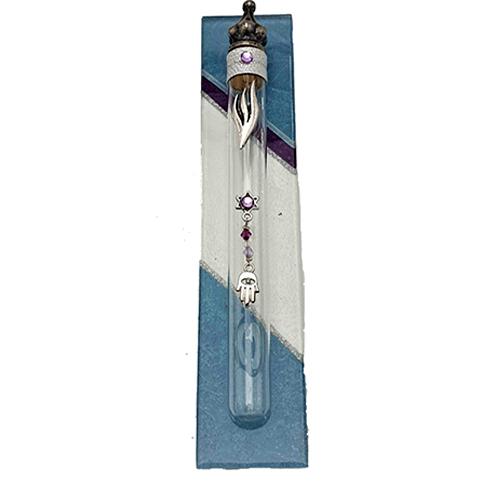 Lily Art - 12615 - Pomegranate Glass Mezuzah Judaica Art Gifts 