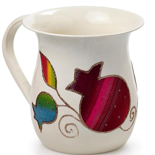 Lily Art - 1961-9-degsined maital washing cup 15 c"m Judaica Art Gifts 