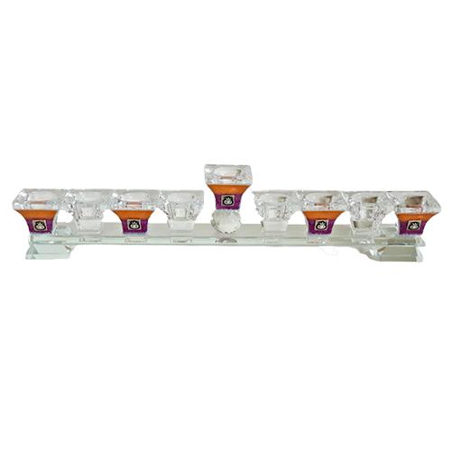 Lily Art - 20040 - Designed crystal Menorah Judaica Art Gifts 