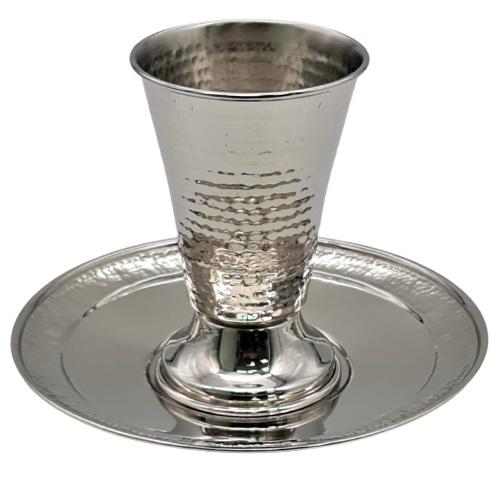 Lily Art - 50000- kiddush cup hummerd nickel plated Judaica Art Gifts 