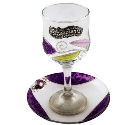 Lily Art - 500600-58 - Kiddush cup gold combinations Judaica Art Gifts 