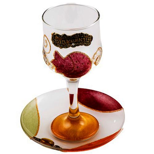 Lily Art - 500600-6 - Kiddush cup gold combinations Judaica Art Gifts 